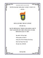 Quyền bình Đẳng trong cộng Đồng lgbt Ở việt nam dưới góc nhìn công bằng xã hội bình Đẳng hay Ưu tiên