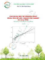 Ứng dụng một số phương pháp phân tích số liệu trong lâm nghiệp (sử dụng spss)