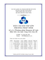 BTL HCMUT MÔN PHƯƠNG PHÁP TÍNH (PHƯƠNG PHÁP SIMPSON - CÔ LÊ THỊ YẾN NHI)