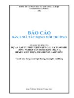 Báo cáo Đtm dự Án Đầu tư xây dựng và kinh doanh kết cấu hạ tầng khu công nghiệp tân trào giai Đoạn i