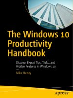 The windows 10 productivity handbook discover expert tips, tricks, and hidden features in windows 10