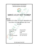 Nghiên cứu công tác quản trị nhân lực tại công ty tnhh rosaki việt nam