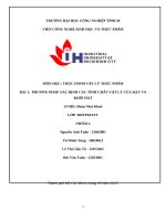 IUH | Tiểu luận THỰC HÀNH VẬT LÝ THỰC PHẨM | PHƯƠNG PHÁP XÁC ĐỊNH CÁC TÍNH CHẤT VẬT LÝ CỦA HẠT VÀ KHỐI HẠT