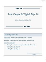 IUH | Bài giảng | Toán chuyên đề Ngành điện tử