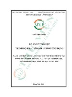 Nâng cao Động lực làm việc cho người lao Động tại công ty cổ phần thương mại và vận tải liên kết, thành phố bà rịa, tỉnh bà rịa   vũng tàu