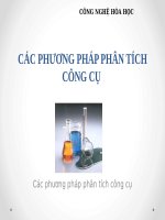 Bài giảng - CÁC PHƯƠNG PHÁP PHÂN TÍCH CÔNG CỤ 