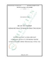 Nâng cao chất lượng Đội ngũ lãnh Đạo, quản lý cấp phòng thuộc cơ quan hành chính tỉnh bà rịa   vũng tàu