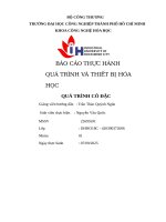 IUH | BÁO CÁO THỰC HÀNH QUÁ TRÌNH VÀ THIẾT BỊ HÓA HỌC | BÀI 5. CÔ ĐẶC – KHUẤY CHẤT LỎNG