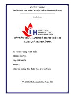 IUH | Báo cáo thực hành Quá trình thiết bị | Cô Đặc