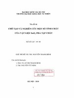 Chế Tạo Và Nghiên Cứu Một Số Tính Chất Của Vật Liệu Sno2 Pha Tạp Chất Đề Tài Nckh. Qt.09.08.Pdf
