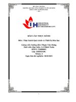 IUH | BÁO CÁO THỰC HÀNH Môn: Thực hành Quá trình và Thiết bị Hóa học | Bơm ly tâm