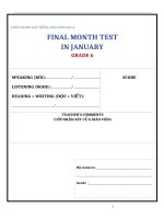 Final month test grade 6