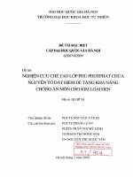 Nghiên cứu chế tạo lớp phủ photphat chứa nguyên tố đất hiếm để tăng khả năng chống ăn mòn cho kim loại đen Đề tài NCKH. QG.07.11