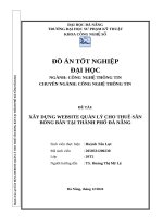 Xây dựng website quản lý cho thuê sân bóng bàn tại thành phố Đà nẵng