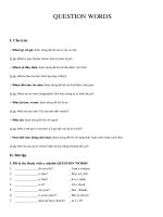 LUYỆN TẬP ĐẶT CÂU HỎI TIẾNG ANH - YES/NO QUESTIONS - QUESTIONS PRACTICE IN ENGLISH