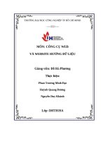 IUH | CÔNG CỤ WEB VÀ WEBSITE HƯỚNG DỮ LIỆU | BÁO CÁO: TÌM HIỂU VỀ XML VÀ JSON