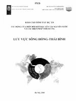 Tác động của biến đổi khí hậu lên tài nguyên nước và các biện pháp thíc ứng (Lưu vực sông Hồng - Thái Bình)