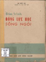 Giáo trình Động lực học sông ngòi