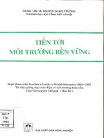 Tiến tới môi trường bền vững tài liệu hướng dẫn giáo viên giảng dạy về giáo dục môi trường