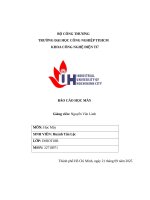 IUH | BÁO CÁO HỌC MÁY | Công nghệ điện tử