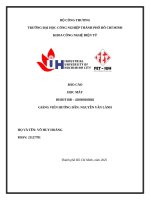 IUH | Báo cáo học máy | Công nghệ điện tử