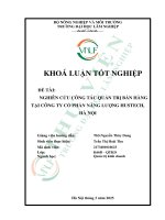 Nghiên cứu công tác quản trị bán hàng tại công ty cổ phần năng lượng hustech, hà nội