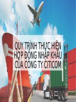 Quy trình thực hiện hợp Đồng nhập khẩu final