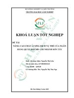 Nâng cao chất lượng dịch vụ thẻ của ngân hàng quân Đội mb chi nhánh sơn tây