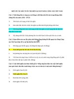 MỘT SỐ CÂU HỎI TN ÔN THI MÔN LỊCH SỬ ĐẢNG CỘNG SẢN VIỆT NAM