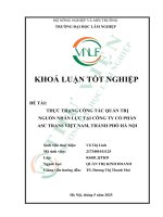 Thực trạng công tác quản trị nguồn nhân lực tại công ty cổ phần asc trans việt nam, thành phố hà nội