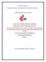 IUH | Tiểu luận Tâm lý học đại cương | Thực trạng về ý thức tự học của sinh viên tại trường Đại học Công nghiệp thành phố Hồ Chí Minh