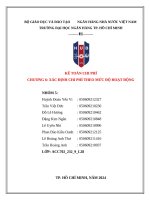 HUB | Tiểu luận KẾ TOÁN CHI PHÍ | XÁC ĐỊNH CHI PHÍ THEO MỨC ĐỘ HOẠT ĐỘNG