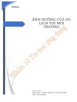 HUB | Tin học ứng dụng | ẢNH HƯỞNG CỦA DU LỊCH TỚI MÔI TRƯỜNG