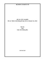 Đồ Án thiết kế hệ thống lái trên honda city 2022