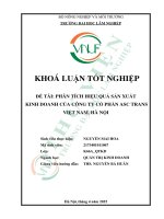 Phân tích hiệu quả sản xuất kinh doanh của công ty cổ phần asc trans việt nam, hà nội