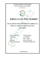 Phân tích tình hình tài chính của công ty cổ phần crc solar cell, hòa bình