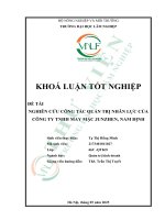 Nghiên cứu công tác quản trị nhân lực của công ty tnhh may mặc junzhen, nam Định