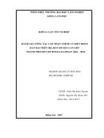 Đánh giá công tác cập nhật, chỉnh lý biến Động Đất Đai trên Địa bàn huyện cần giờ, tp hcm giai Đoạn 2012 2016