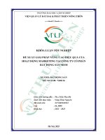 Đề xuất giải pháp nâng cao hiệu quả của hoạt Động marketing tại công ty cổ phần bất Động sản mom