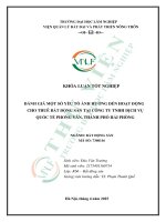 Đánh giá một số yếu tố Ảnh hưởng Đến hoạt Động cho thuê bất Động sản tại công ty tnhh dịch vụ quốc tế phong vân, thành phố hải phòng