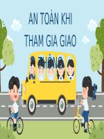 Kĩ năng sống lớp 5_ Bài An toàn giao thông