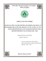 Đánh giá công tác bồi thường, giải phóng mặt bằng và hỗ trợ khi nhà nước thu hồi Đất của dự Án Đầu tư xây dựng mới tuyến Đường hương lộ 10 tại Địa bàn huyện long thành tỉnh Đồng nai giai Đoạn 2012   2017