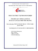 IUH | Báo cáo thực tập doanh nghiệp | Tìm hiểu quy trình lập hồ sơ đề xuất cấp giấy phép môi trường