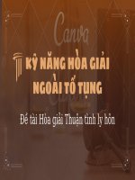 Thuyết trình về kỹ năng hòa giải ngoài tố tụng