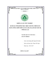 Đánh giá tình hình thực hiện chương trình nông thôn mới tại xã la blang huyện chư sê tỉnh gia lai