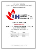 IUH | BÁO CÁO THỰC HÀNH CHUYÊN ĐỀ IOT | LẬP TRÌNH TRAO ĐỔI DỮ LIỆU QUA GIAO THỨC TCP/UDP