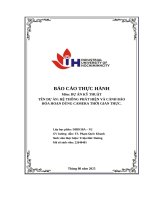 IUH | BÁO CÁO THỰC HÀNH DỰ ÁN KỸ THUẬT | HỆ THỐNG PHÁT HIỆN VÀ CẢNH BÁO HỎA HOẠN DÙNG CAMERA THỜI GIAN THỰC.