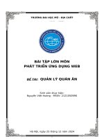 Bài tập lớn môn phát triển Ứng dụng web Đề tài quản lý quán Ăn