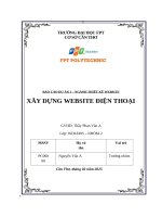 Báo cáo dự Án 1 – ngành thiết kế website xây dựng website Điện thoại