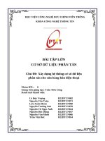 Bài tập lớn cơ sở dữ liệu phân tán chủ Đề xây dựng hệ thống cơ sở dữ liệu phân tán cho cửa hàng bán Điện thoại